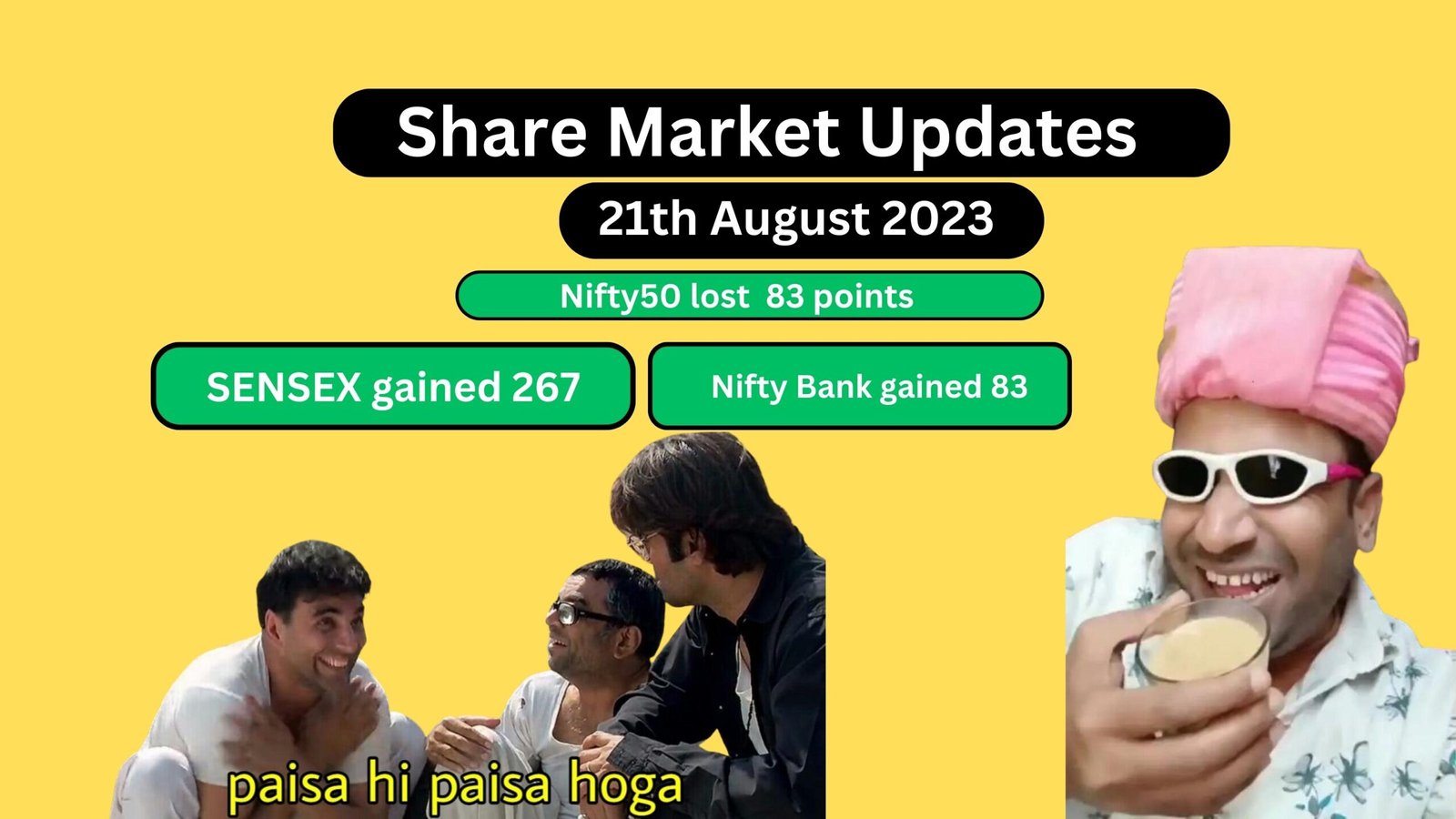 Share Market Updates 21ST AUGUST 2023