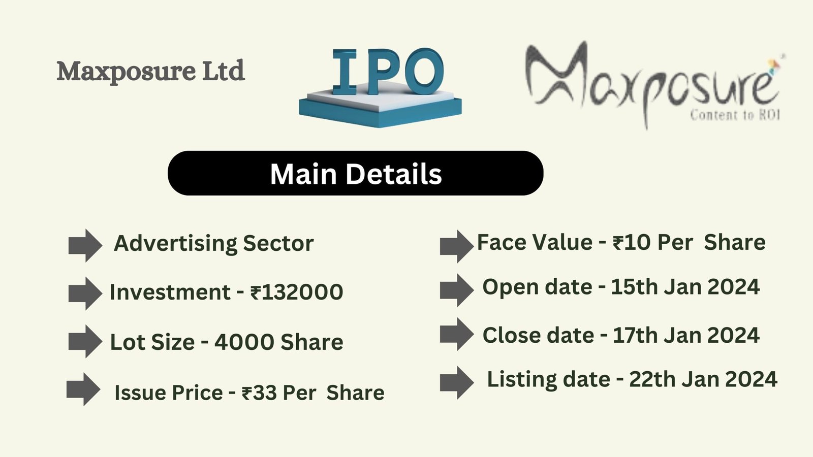 Maxposure Limited SME IPO Details